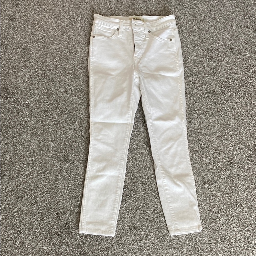 Madewell White Skinny Jeans Modern Fit